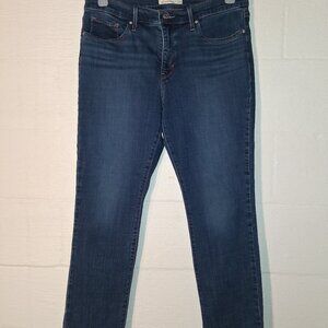 Levi Strauss Co Levis 314 Shaping Straight Leg Jeans Women's Waist 32" Dark Wash